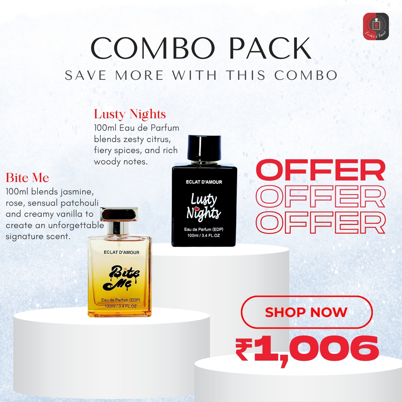 Lusty Nights + Bite Me (2 x 100ml) – Long‑Lasting Unisex