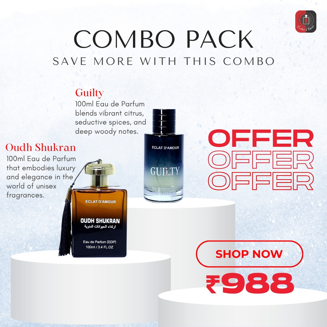 Guilty + Oudh Shukran (2 x 100ml) – Long‑Lasting Unisex