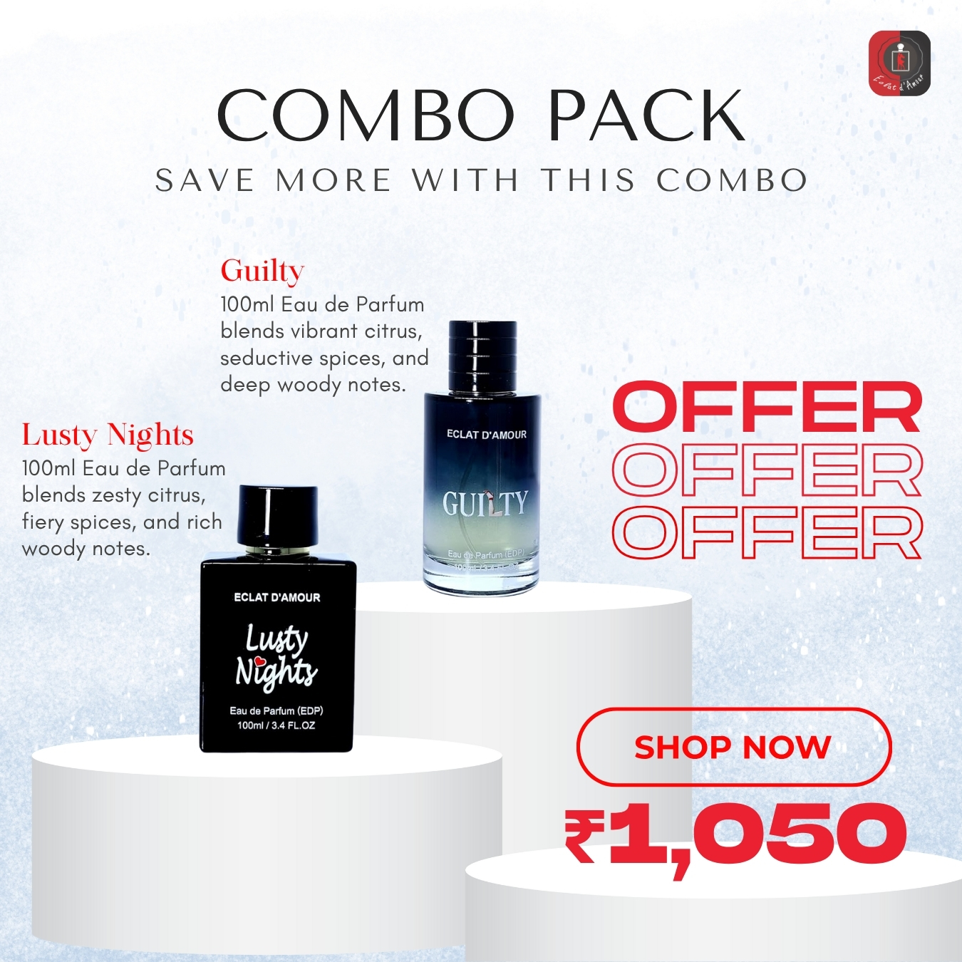 Guilty + Lusty Nights (2 x 100ml) – Long‑Lasting Unisex