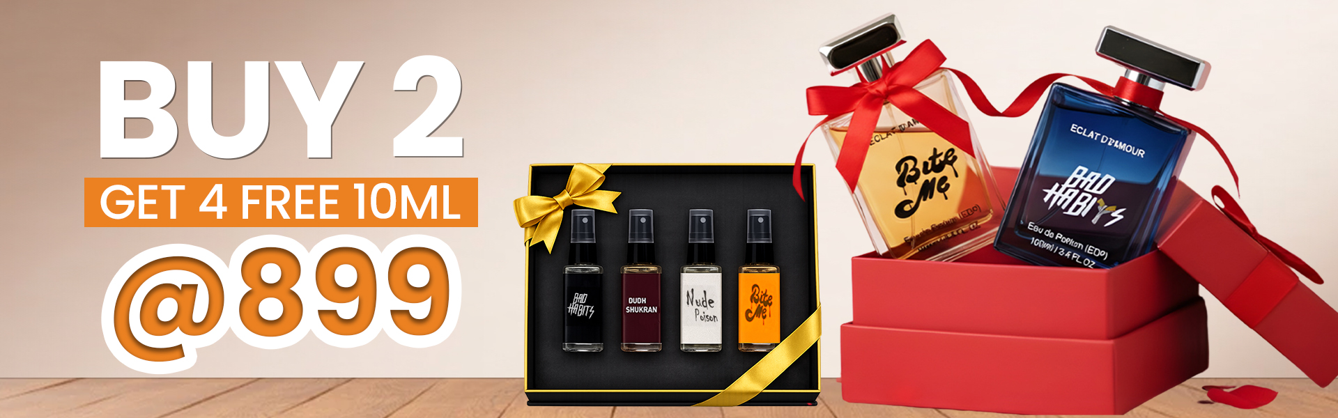 Buy 2 @₹899 & Get 4 10ml FREE - Eda Perfumes